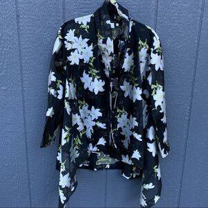Bala Bala Floral Lilly Sheer Wrap Lagenlook Cardigan NWT